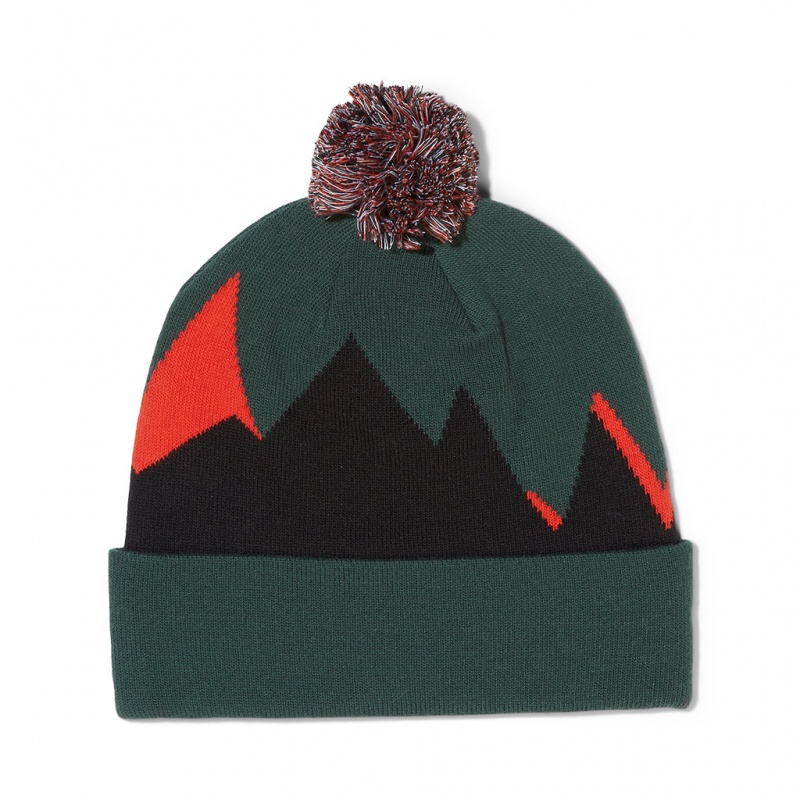 Cypress Green Spyder Zone Pom Beanie | XST-369258