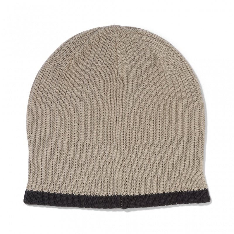 Desert Taupe Spyder Logo Beanie | LAM-047236