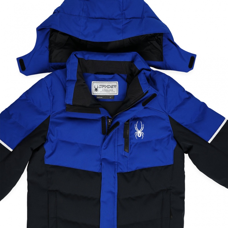 Electric Blue Spyder Boys Impulse Synthetic Down Jacket | VIS-417289