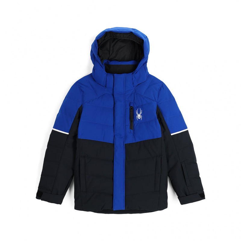 Electric Blue Spyder Boys Impulse Synthetic Down Jacket | VIS-417289