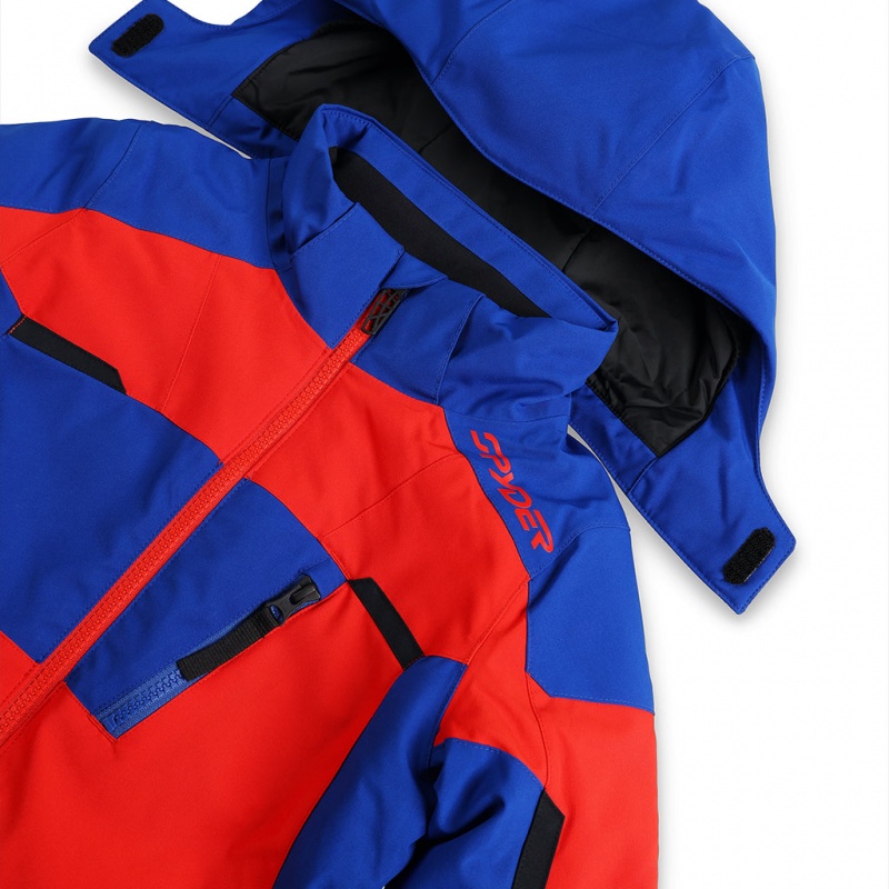 Electric Blue Spyder Boys Leader Insulated Jacket | HJX-207934