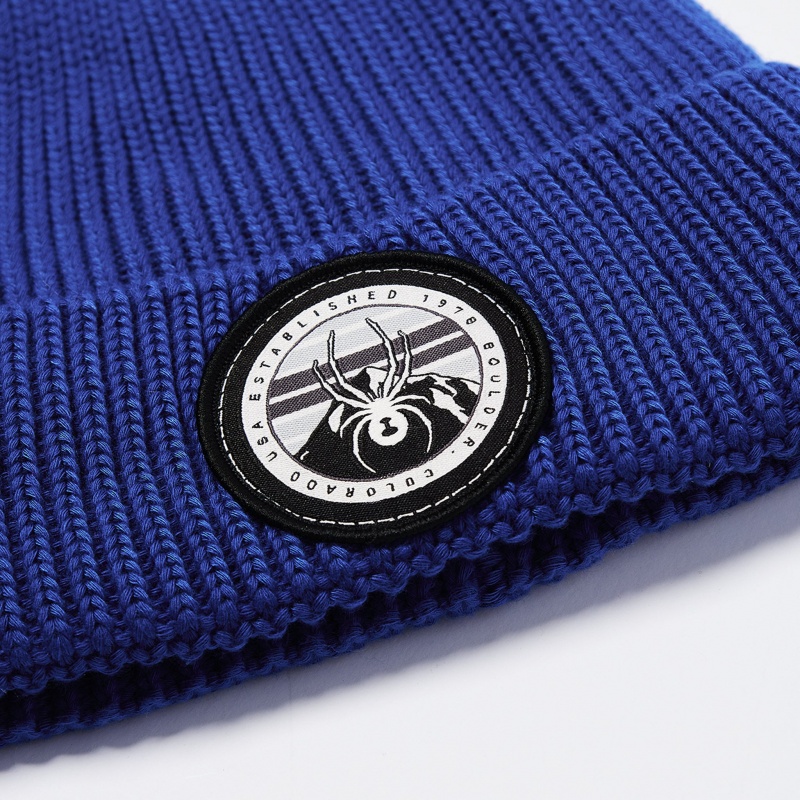 Electric Blue Spyder Boys Link Beanie | IRK-379251