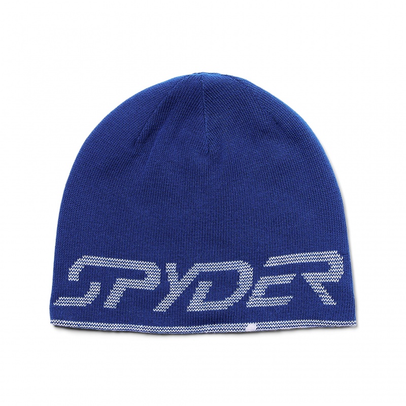 Electric Blue Spyder Boys Reversible Bug Beanie | CNI-958423