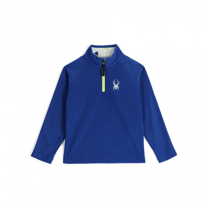 Electric Blue Spyder Boys Speed Fleece Half Zip Fleece Pant | FCJ-803721