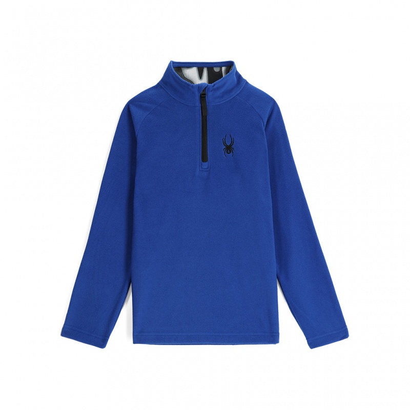 Electric Blue Spyder Boys Speed Fleece Half Zip Fleece Jacket | IPK-834615