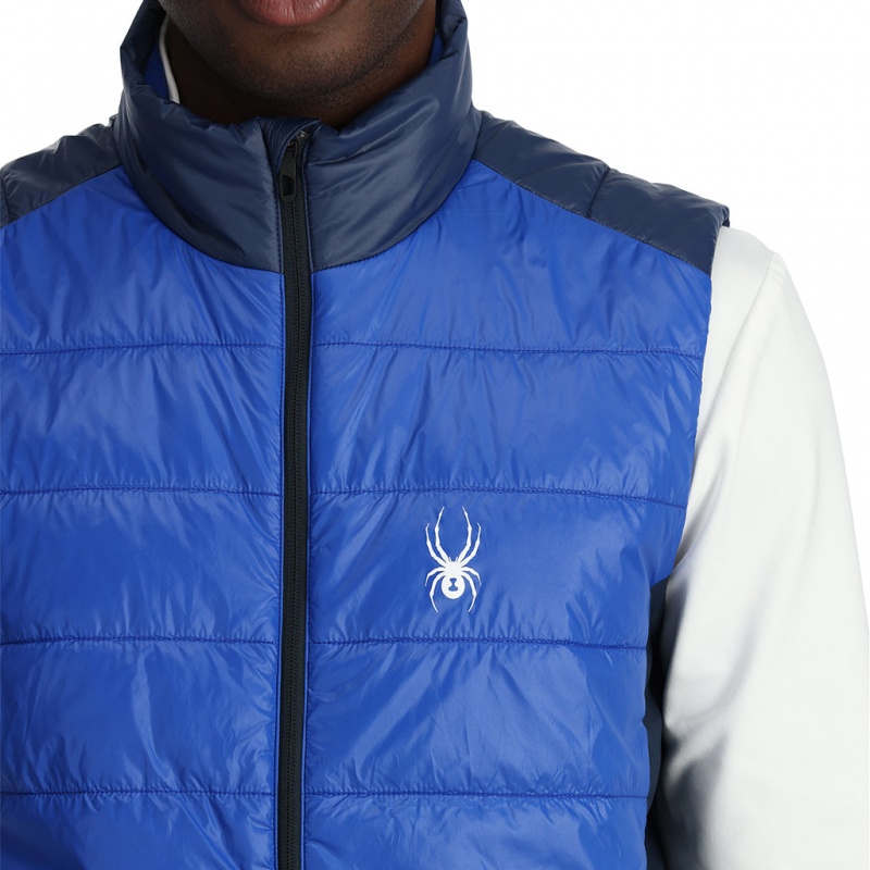 Electric Blue Spyder Glissade Vest Insulated Vest | DSG-807319