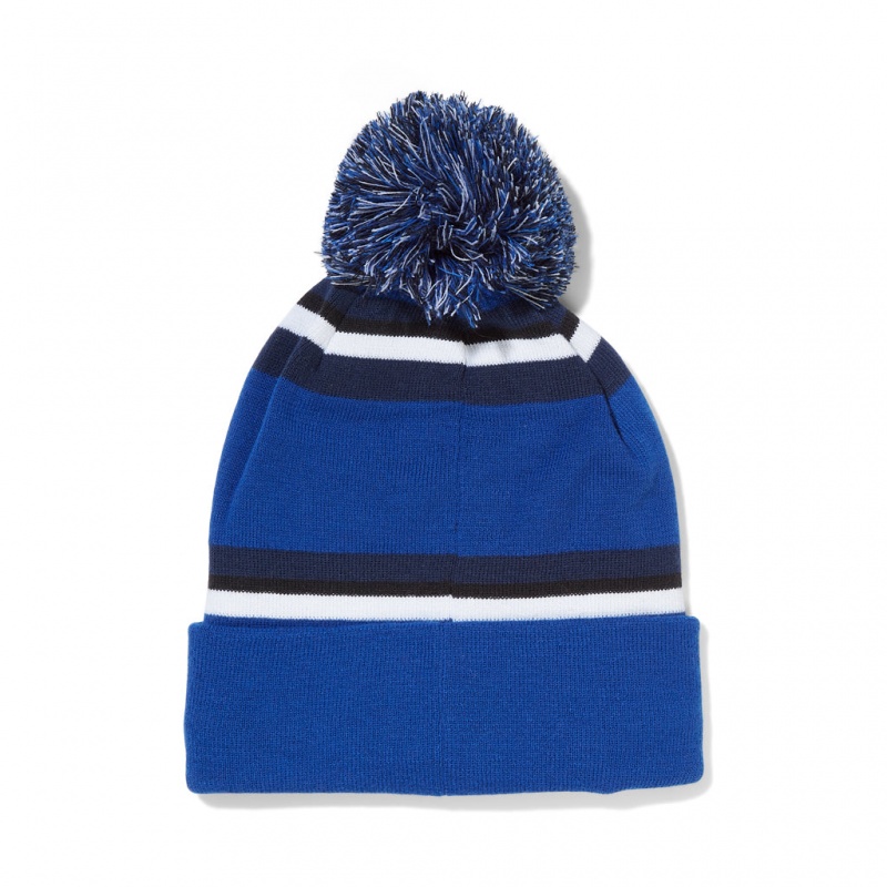 Electric Blue Spyder Icebox Pom Beanie | YHX-316704