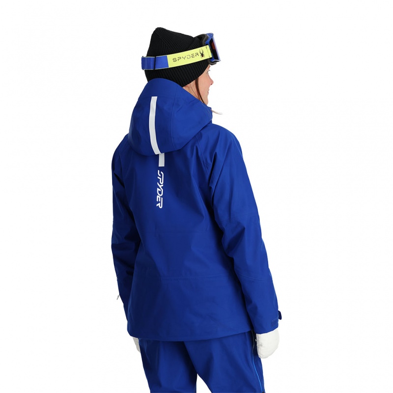 Electric Blue Spyder Solitaire Shell Jacket | EKJ-583201