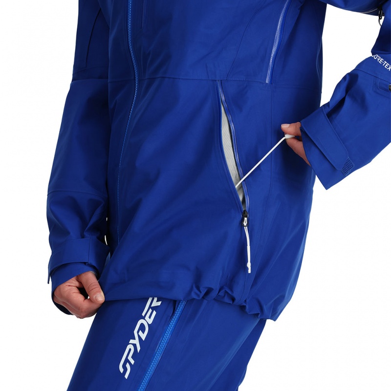 Electric Blue Spyder Solitaire Shell Jacket | EKJ-583201