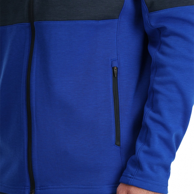 Electric Blue Spyder Speed Fleece Full Zip Fleece Jacket | IWM-398261