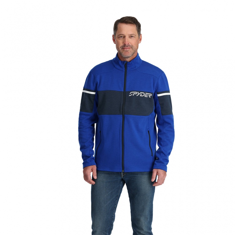 Electric Blue Spyder Speed Fleece Full Zip Fleece Jacket | IWM-398261