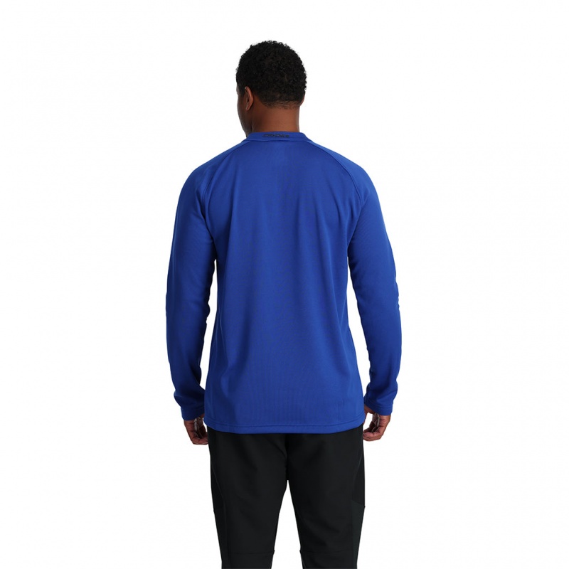 Electric Blue Spyder Turner Half Zip T-Neck | CBT-704596