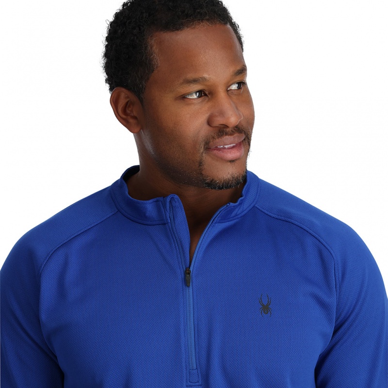 Electric Blue Spyder Turner Half Zip T-Neck | CBT-704596