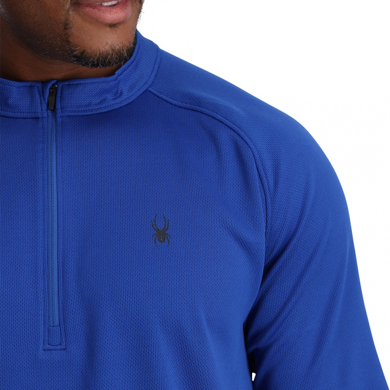 Electric Blue Spyder Turner Half Zip T-Neck | CBT-704596