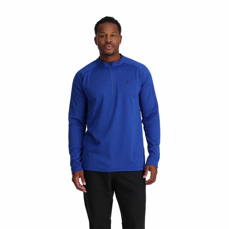 Electric Blue Spyder Turner Half Zip T-Neck | CBT-704596