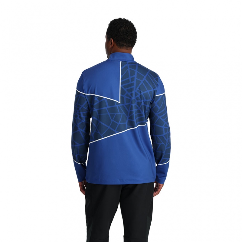 Electric Blue Spyder Vital Half Zip T-Neck | ODS-134072