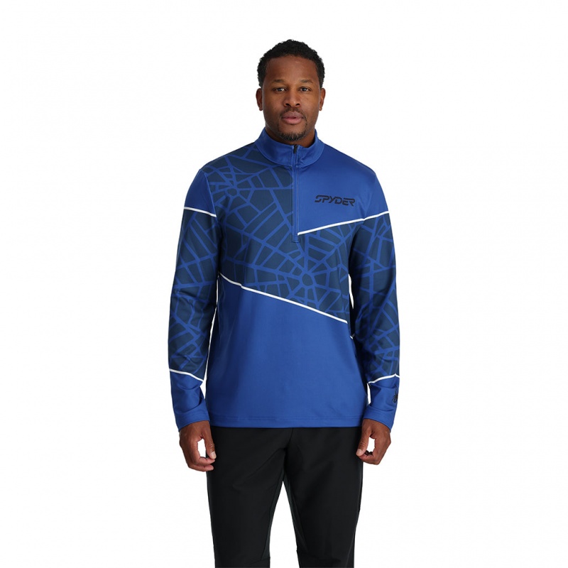 Electric Blue Spyder Vital Half Zip T-Neck | ODS-134072