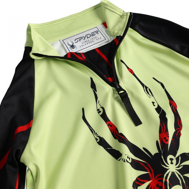 Lime Ice Spyder Boys Bug Half Zip T-Neck | GNP-584712