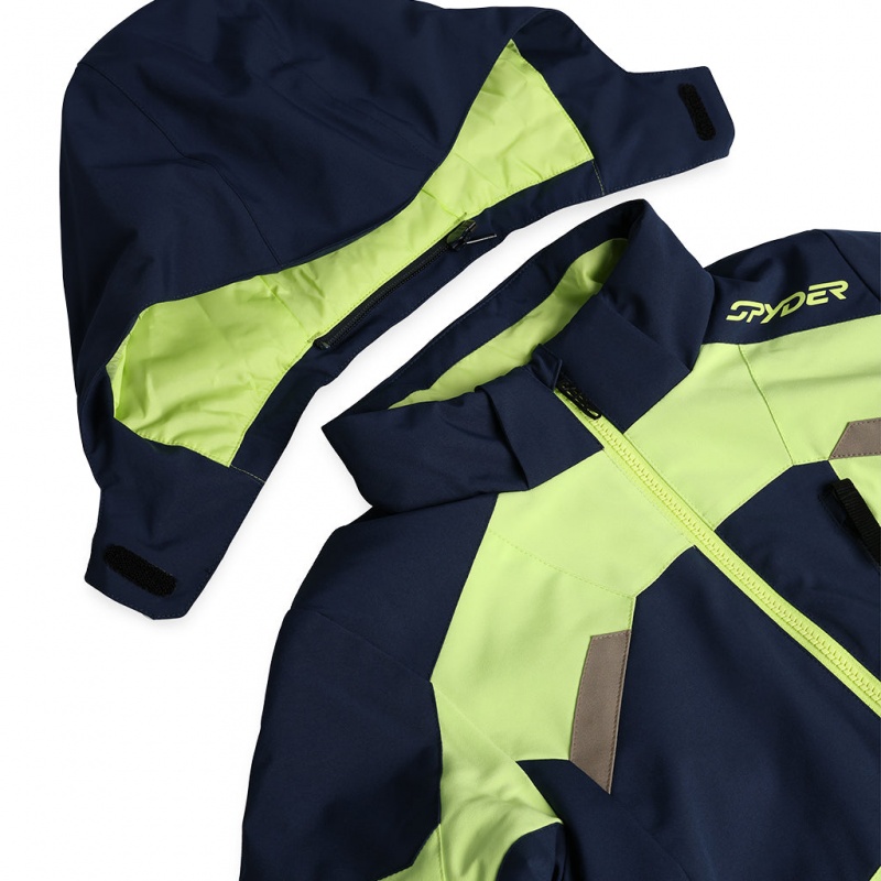 Lime Ice Spyder Boys Leader Insulated Jacket | LAN-765138