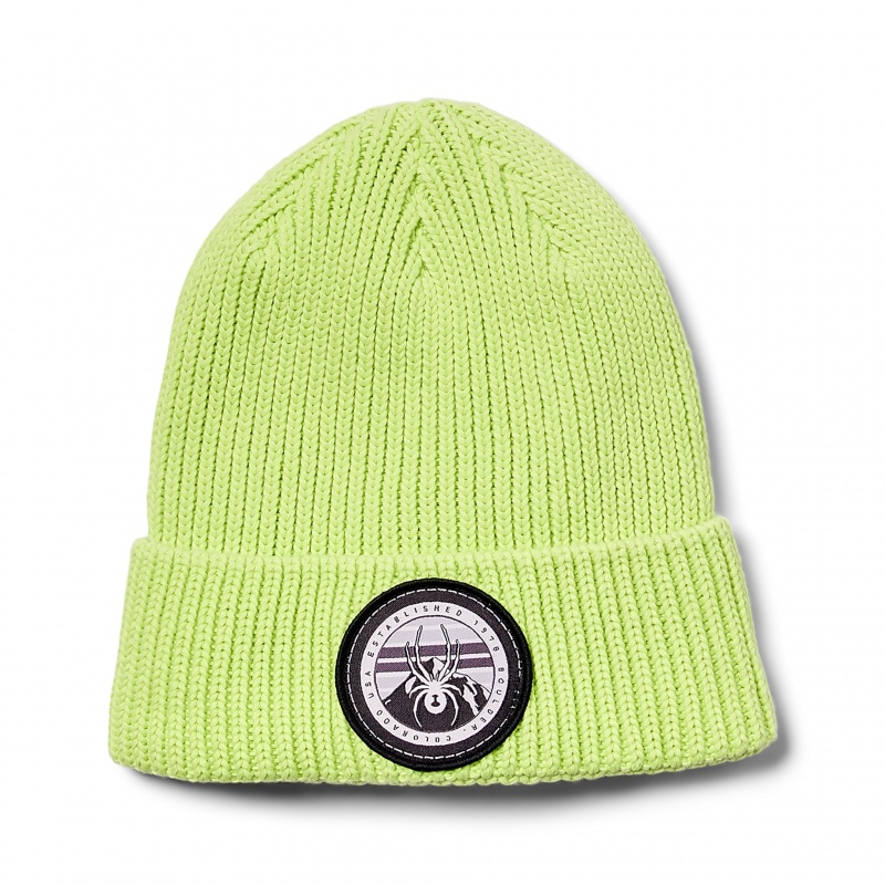 Lime Ice Spyder Boys Link Beanie | NIW-621830