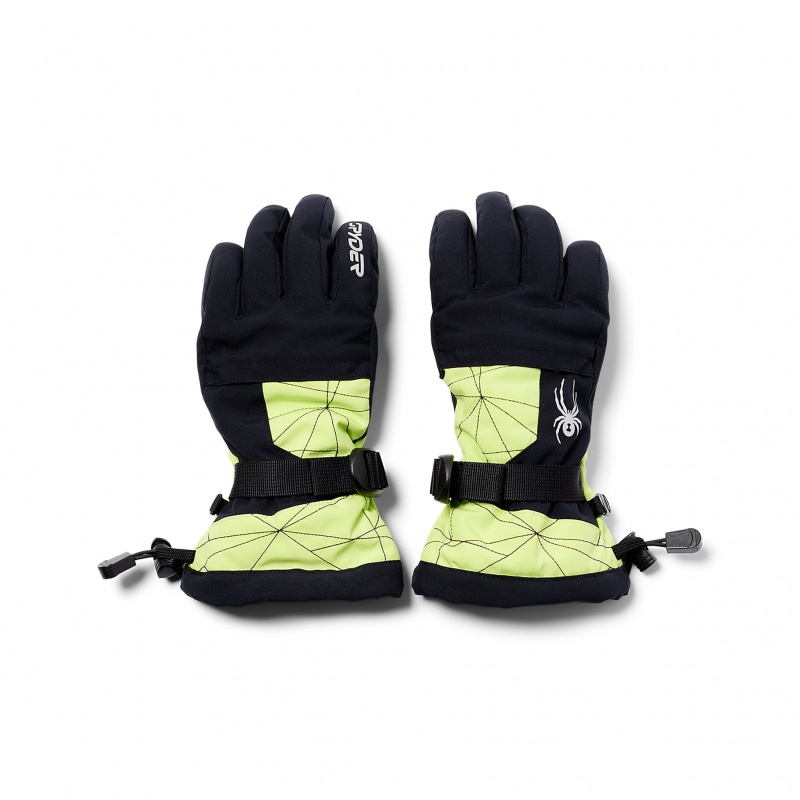 Lime Ice Spyder Boys Overweb Glove | HBI-935401