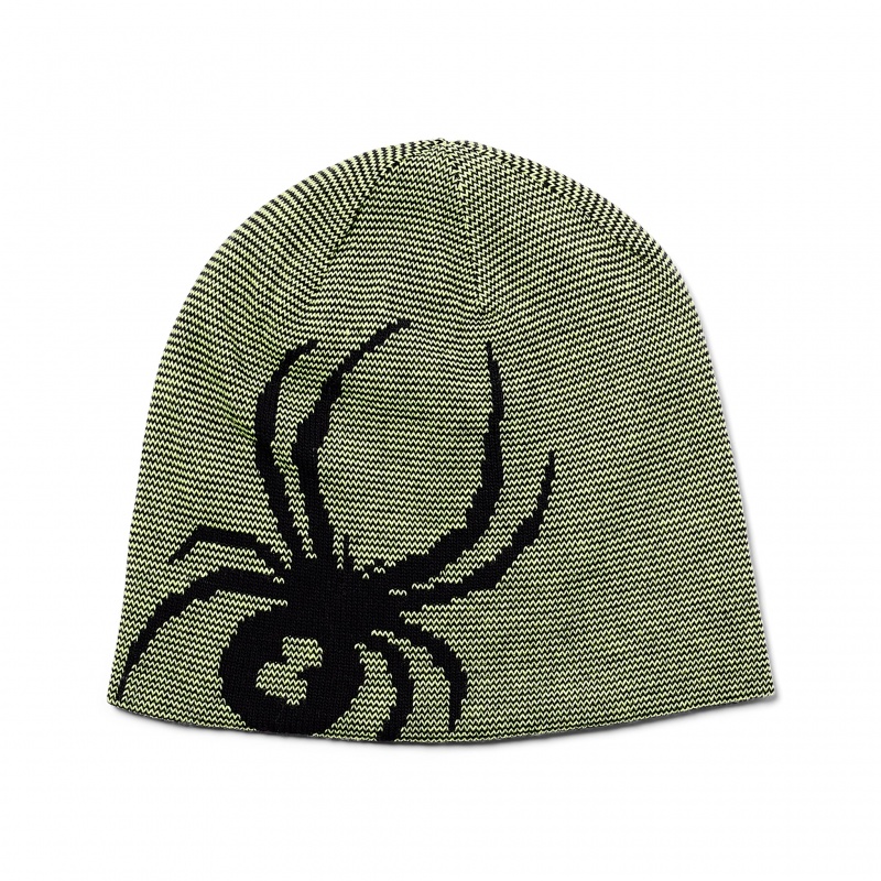 Lime Ice Spyder Boys Reversible Bug Beanie | EOF-378269