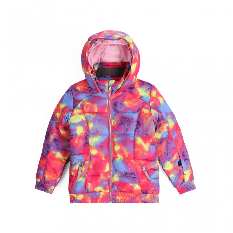 Pink Combo Spyder Girls Zadie Insulated Jacket | JNA-501796