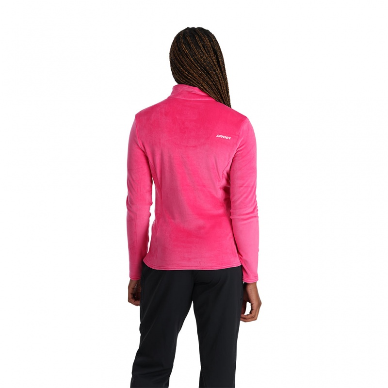 Pink Spyder Shimmer Bug Half Zip T-Neck | KFR-681302