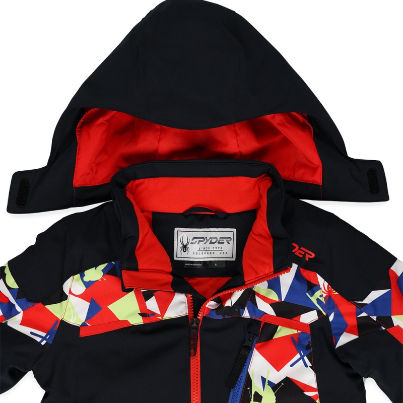 Red Combo Spyder Boys Leader Insulated Jacket | JIT-286541