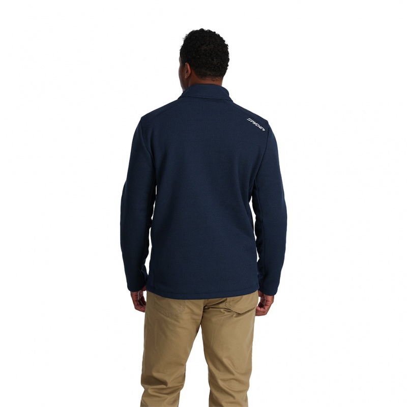 True Navy Spyder Bandit Full Zip Fleece Jacket | NKQ-367241