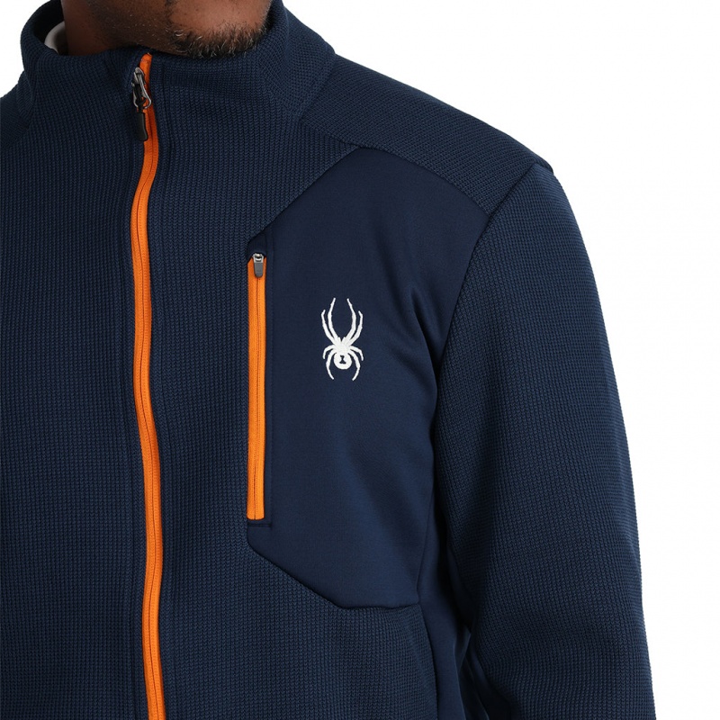 True Navy Spyder Bandit Full Zip Fleece Jacket | NKQ-367241