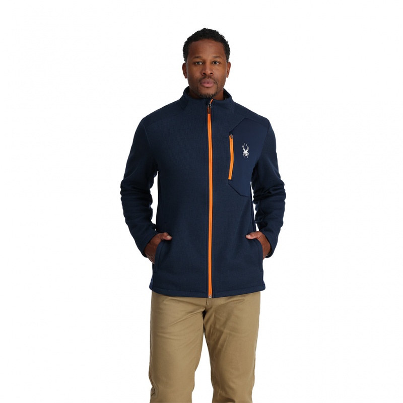 True Navy Spyder Bandit Full Zip Fleece Jacket | NKQ-367241