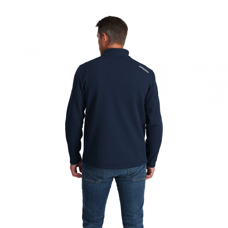 True Navy Spyder Bandit Half Zip Fleece Jacket | LKQ-749813