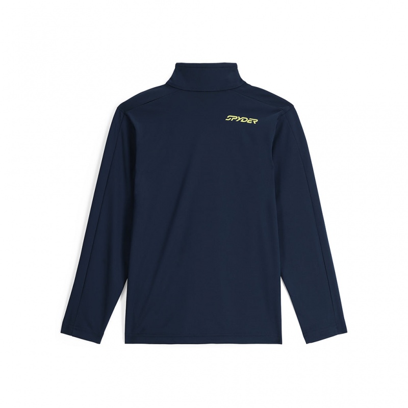 True Navy Spyder Boys Base Half Zip Fleece Jacket | ECP-723146