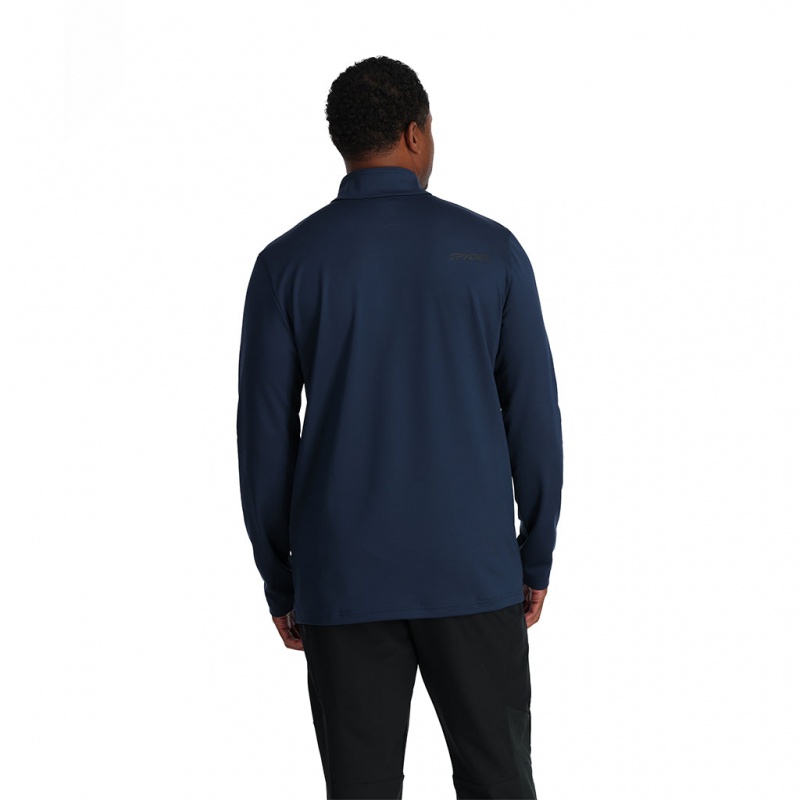 True Navy Spyder Prospect Half Zip T-Neck | QHJ-372864