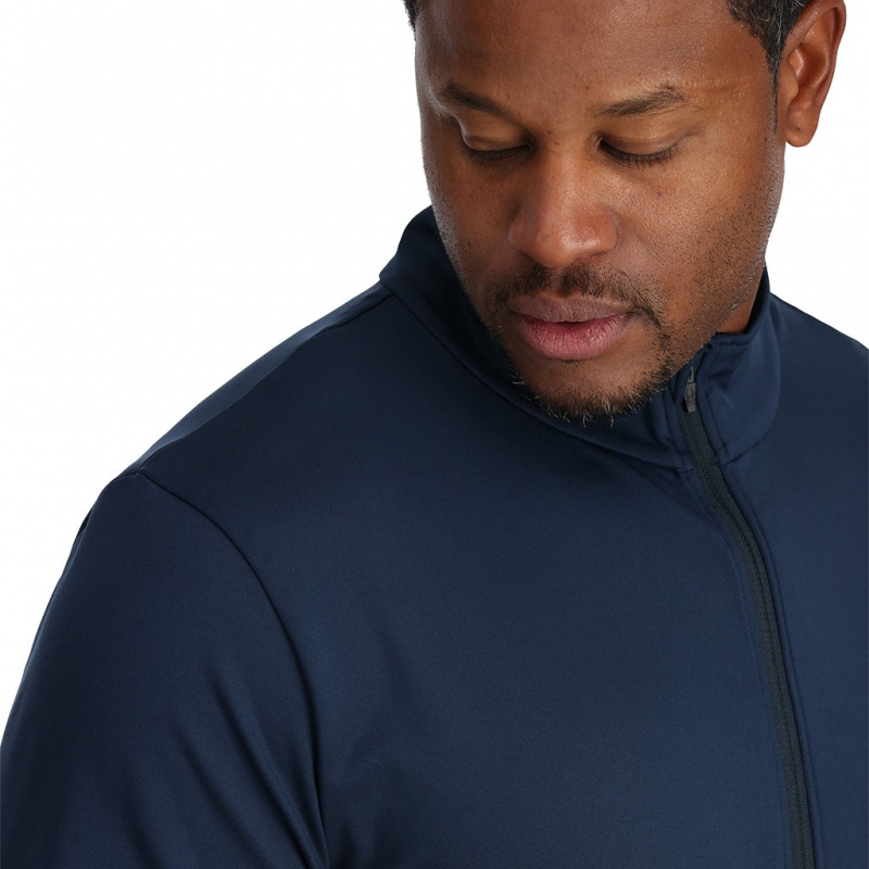 True Navy Spyder Prospect Half Zip T-Neck | QHJ-372864