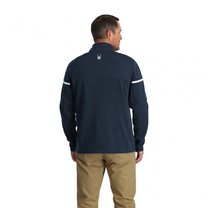 True Navy Spyder Speed Fleece Half Zip Fleece Jacket | KXU-623780