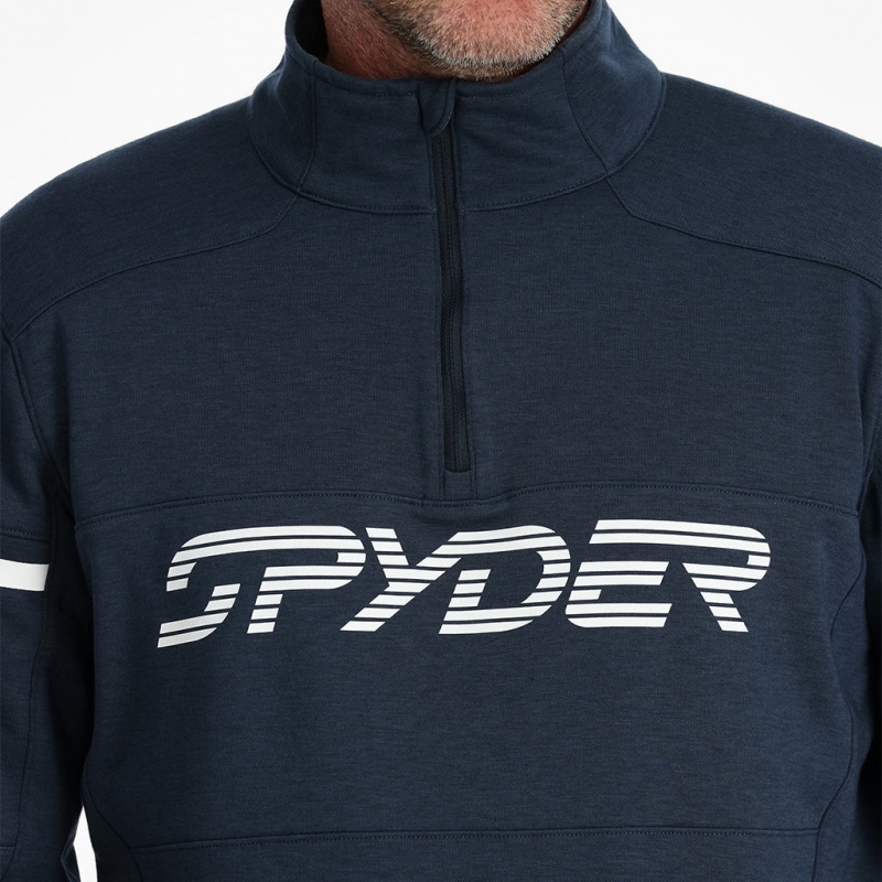 True Navy Spyder Speed Fleece Half Zip Fleece Jacket | KXU-623780