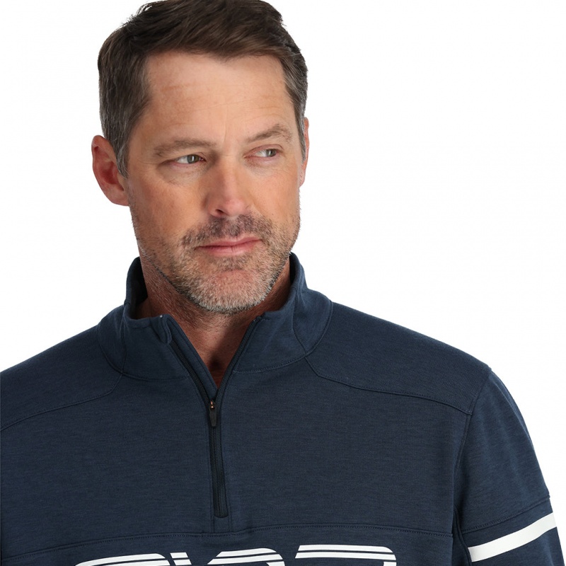 True Navy Spyder Speed Fleece Half Zip Fleece Jacket | KXU-623780