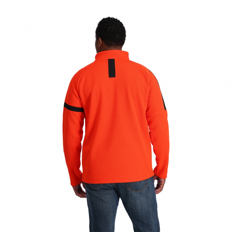 Twisted Orange Spyder Wengen Bandit Half Zip Fleece Jacket | VGD-586190