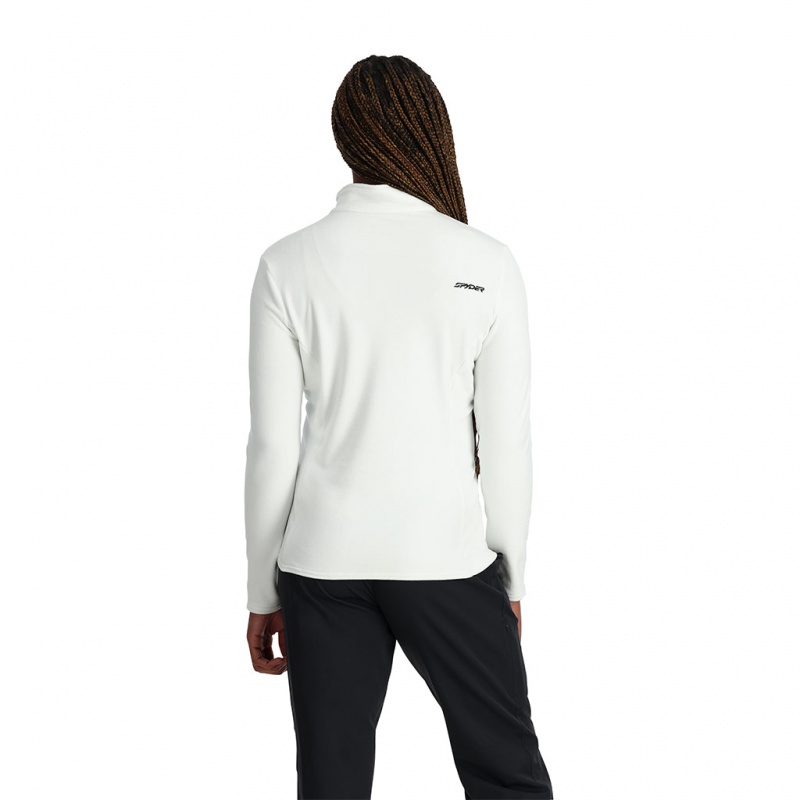 White Spyder Shimmer Bug Half Zip T-Neck | XMK-291367