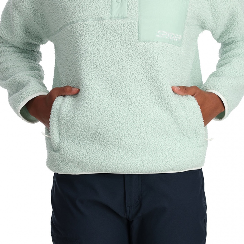 Wintergreen Spyder Cloud Pullover Fleece Jacket | JIQ-460185