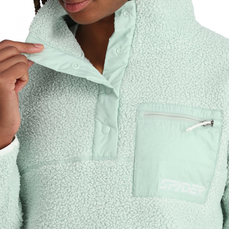 Wintergreen Spyder Cloud Pullover Fleece Jacket | JIQ-460185