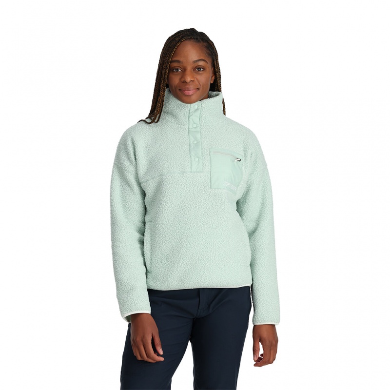 Wintergreen Spyder Cloud Pullover Fleece Jacket | JIQ-460185