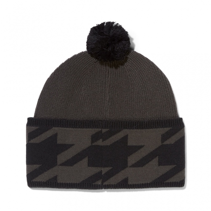 Wintermoss Spyder Houndstooth Pom Beanie | QTF-156983