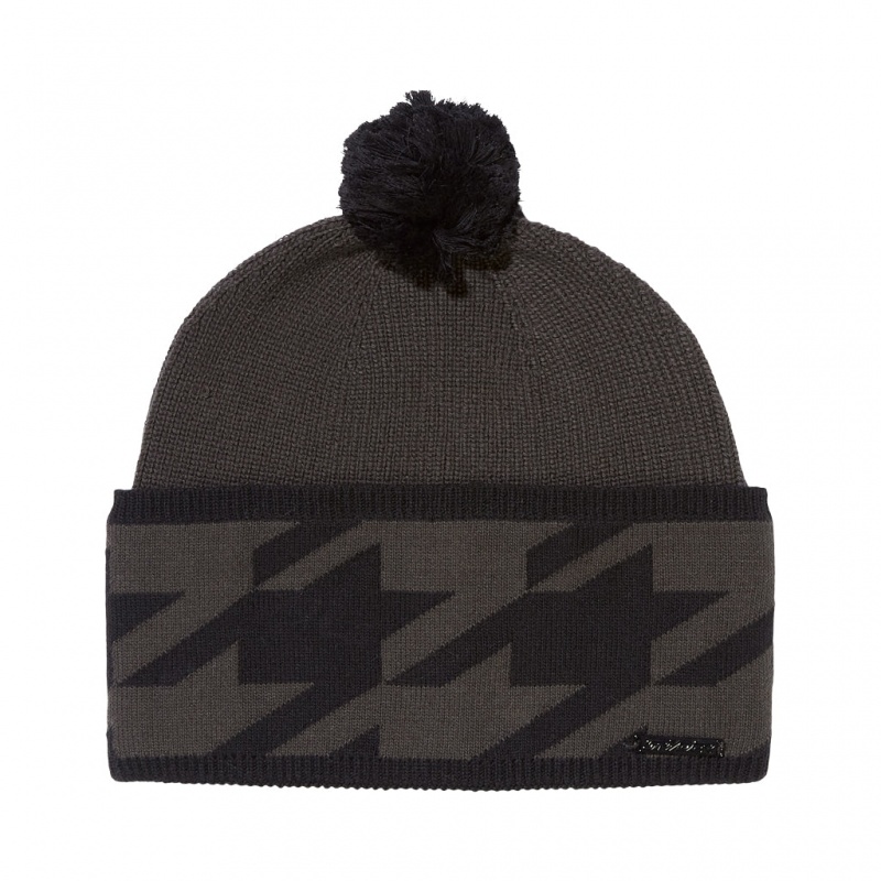 Wintermoss Spyder Houndstooth Pom Beanie | QTF-156983