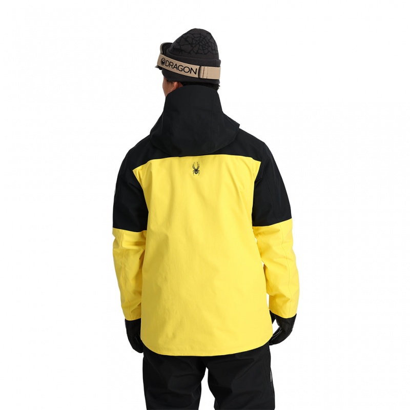 Yellow Spyder Jagged Shell Jacket | QTI-045763