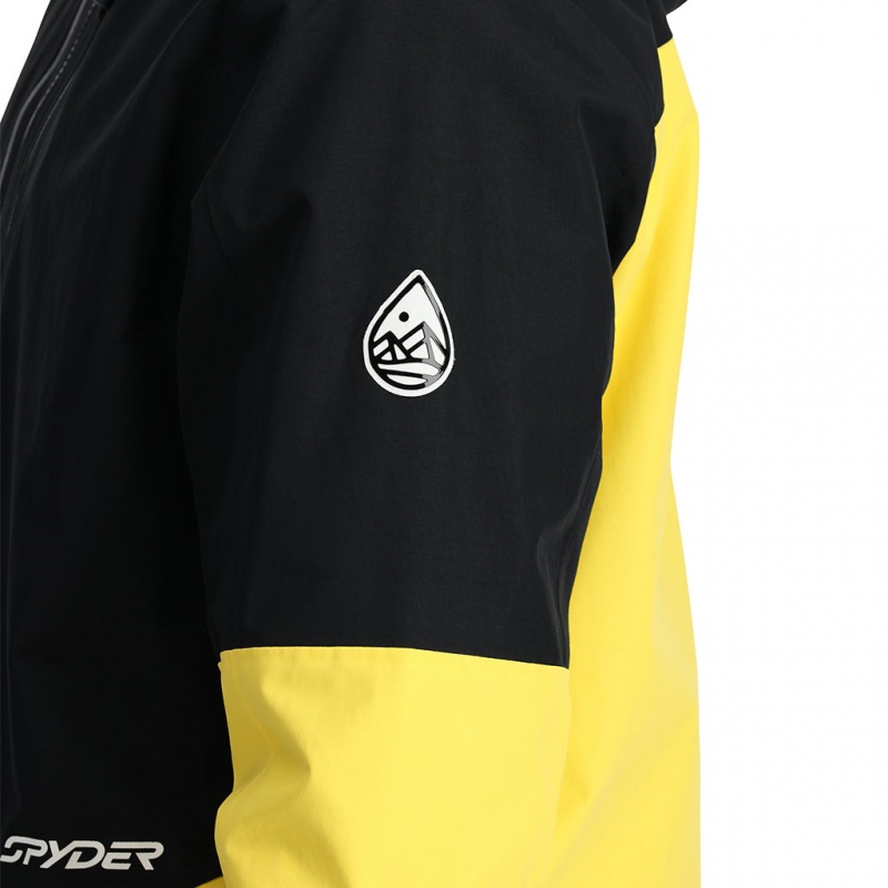 Yellow Spyder Jagged Shell Jacket | QTI-045763