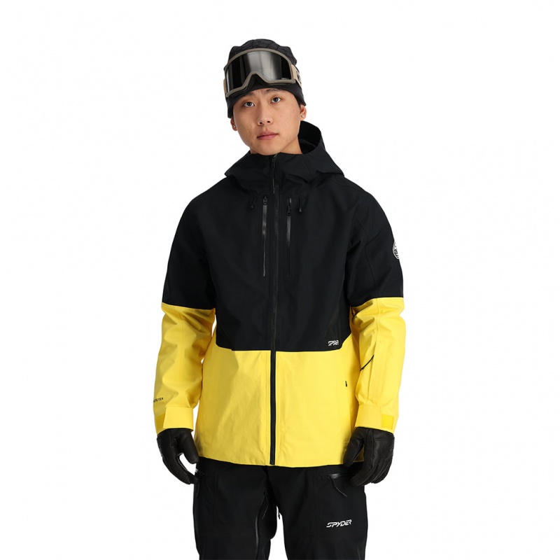 Yellow Spyder Jagged Shell Jacket | QTI-045763